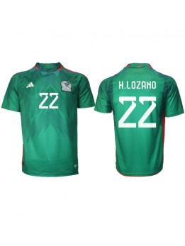 Billige Mexico Hirving Lozano #22 Hjemmedrakt VM 2022 Kortermet